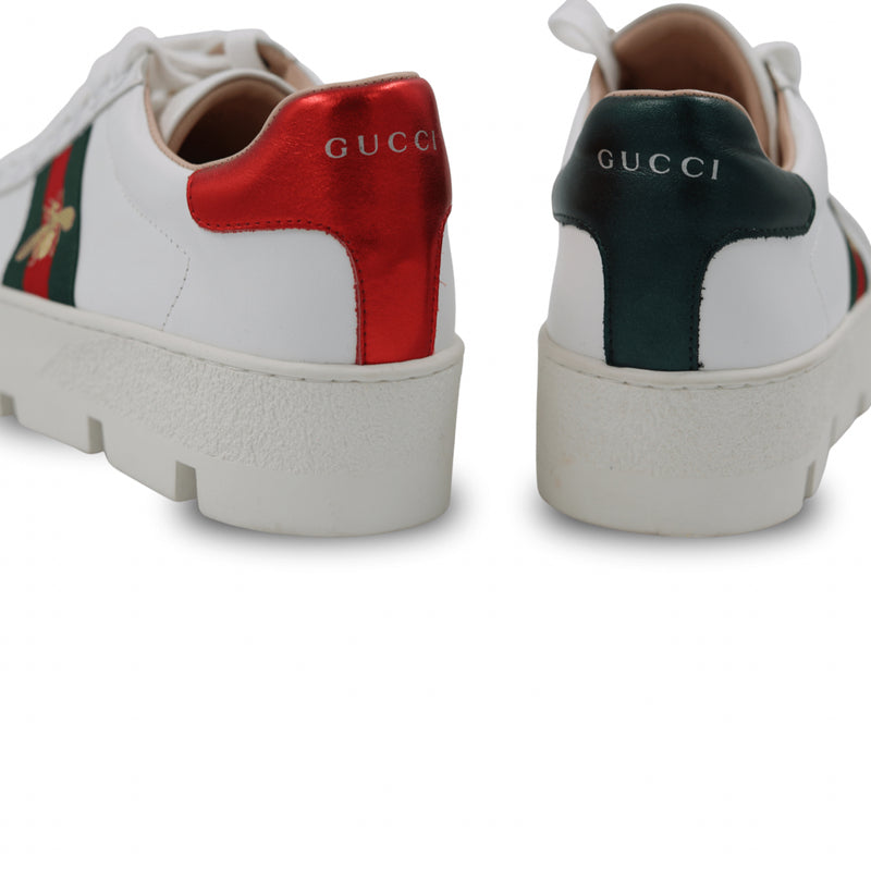 Gucci Ace Platform Blancos